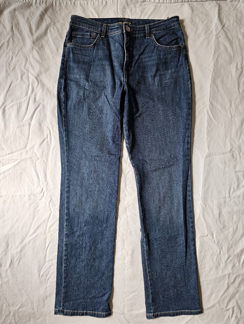 Lee Raxed Fit High-rise Classic Tall Stretch Straight-Leg Jeans Size 14L